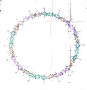 Desenho dos Vitrais da Coroa de Espinhos