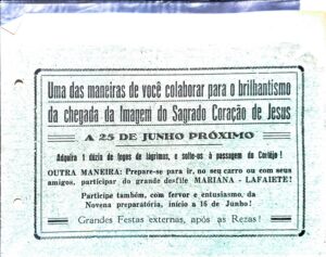 Panfleto Chegada da Imagem SCJ