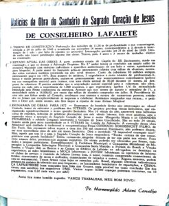 Panfleto Notocias sobre Obra do Santuario